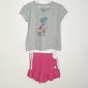 Girls Adidas 2 Piece Set Size 6X
